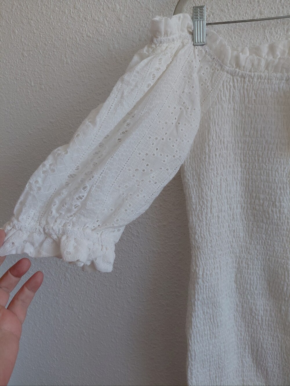 Nwt Minor Defect White Stretch Smoked Cold Shoulders Shortsleeve  Dress Womens X - Picture 11 of 14